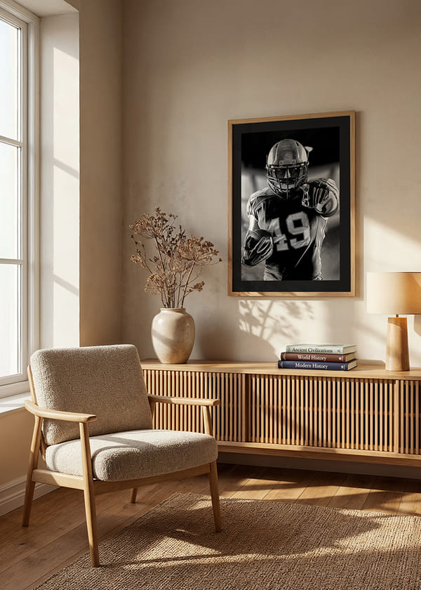 Poster American Football Player crossfade