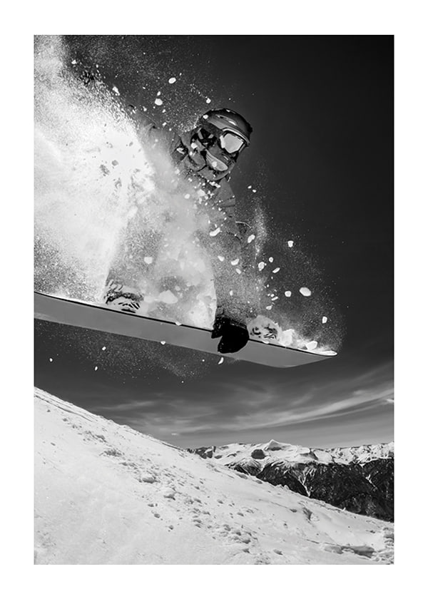 Plakāts Snowboarder B&W No3