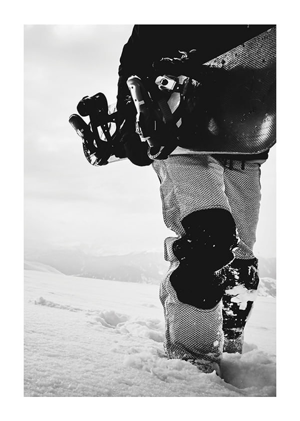 Plakāts Snowboarder B&W No1