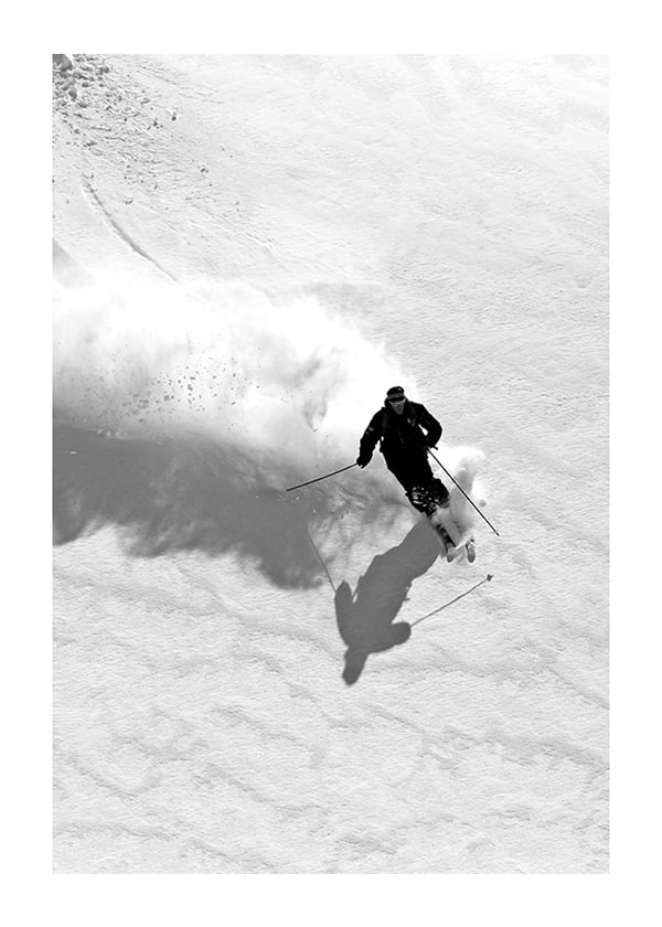 Plakāts Skiing Downhill