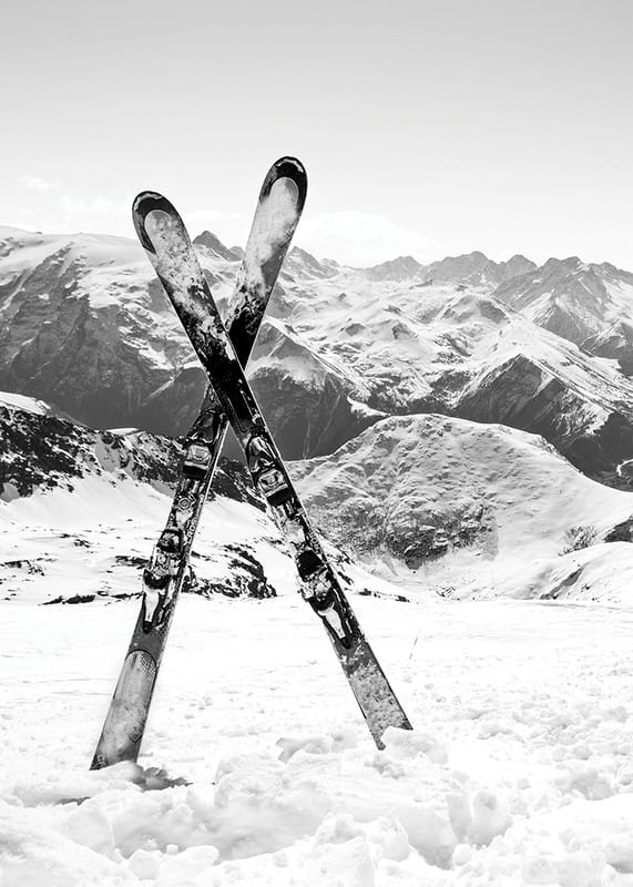 Crossed Skis Plakat Fotokunst Gallerix home dk crossed-skis-plakat-fotokunst-gallerix-home-dk