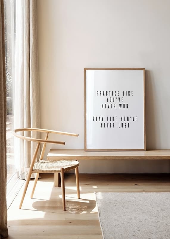Black motivational quote text on white background in simple style-12