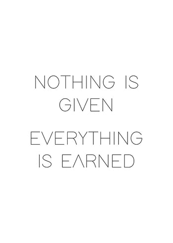 Poster Nothing Is Given