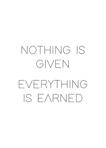 Poster Nothing Is Given