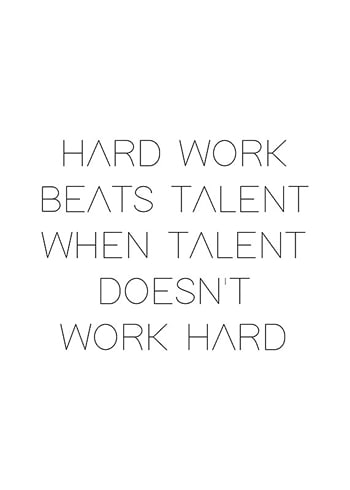 Poster Hard Work Beats Talent