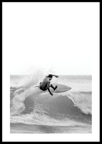 Poster Surfer B&W
