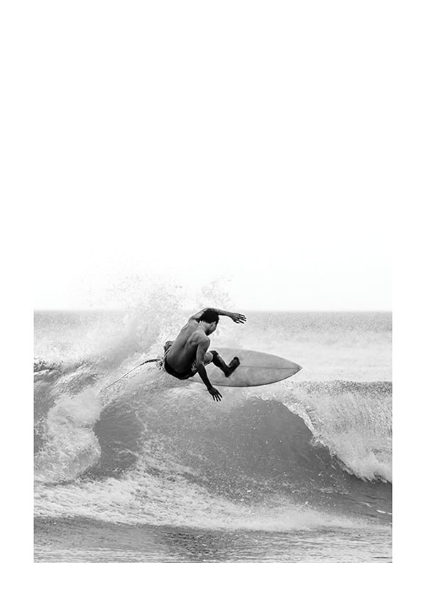 Affiche Surfer B&W