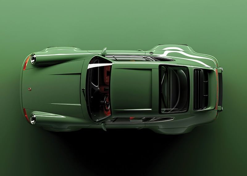 Retro Porsche 911 Green-12