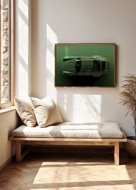 Retro Porsche 911 Green-12