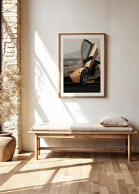 Close-up of golden Lamborghini Reventon with door open-8