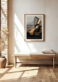 Close-up of golden Lamborghini Reventon with door open-8