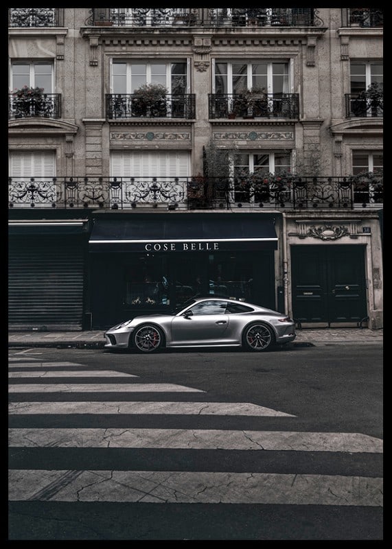Photographic Porsche 911 GT3 in front of classic facade-12