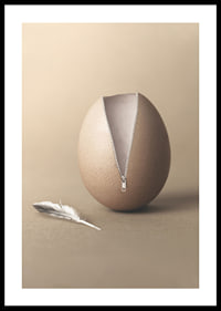 Surreale Illustration eines Eis mit Reißverschluss in Beigetönen-0