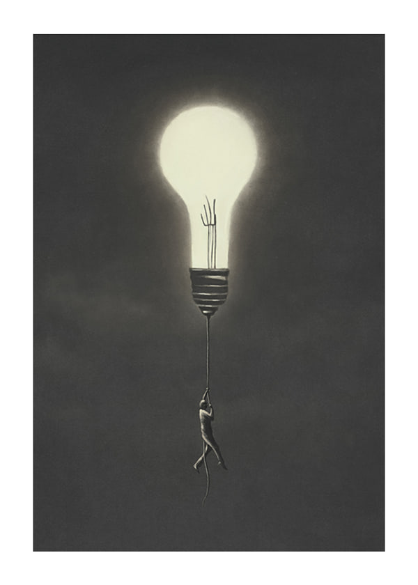 Plakāts Flying With Light Bulb