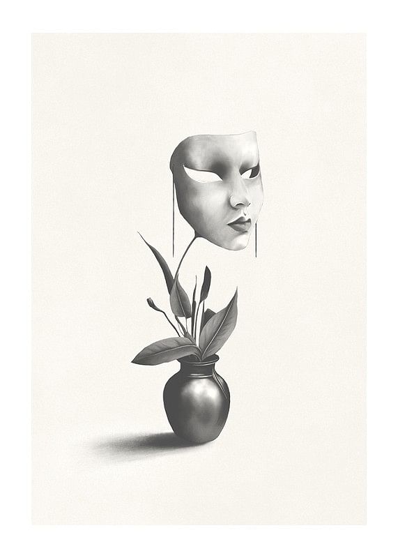 Poster Mask In A Plant