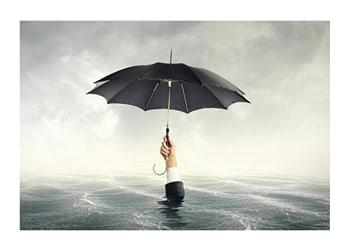 Poster Drowning With An Umbrella