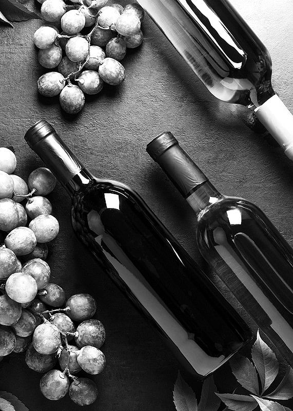Wine Bottles B&W-12