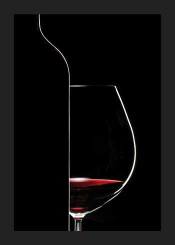 Poster Red Wine And Bottle