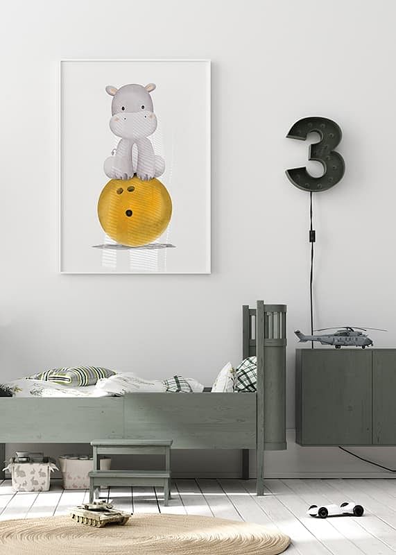 Hippo With Bowling Ball-12