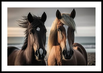 Póster Brown Horses