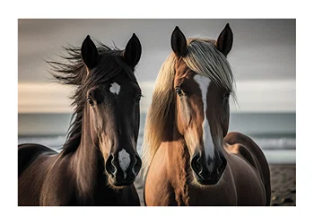Poster Brown Horses