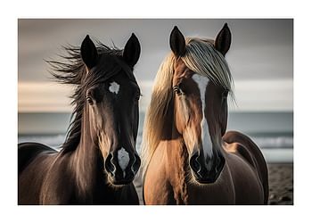 Poster Brown Horses