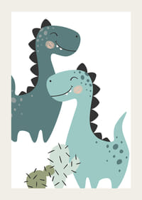 Dinossauros ilustrados em tons de azul com pontas pretas-3