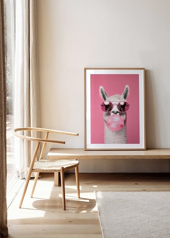 Plakāts Llama With Bubble Gum crossfade