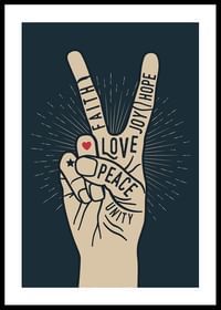 Peace And Love Vintage Style-0