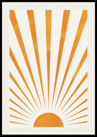 Illustrazione ad acquerello di raggi di sole arancioni su sfondo chiaro-2