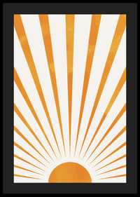 Illustrazione ad acquerello di raggi di sole arancioni su sfondo chiaro-4