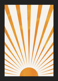 Illustrazione ad acquerello di raggi di sole arancioni su sfondo chiaro-5