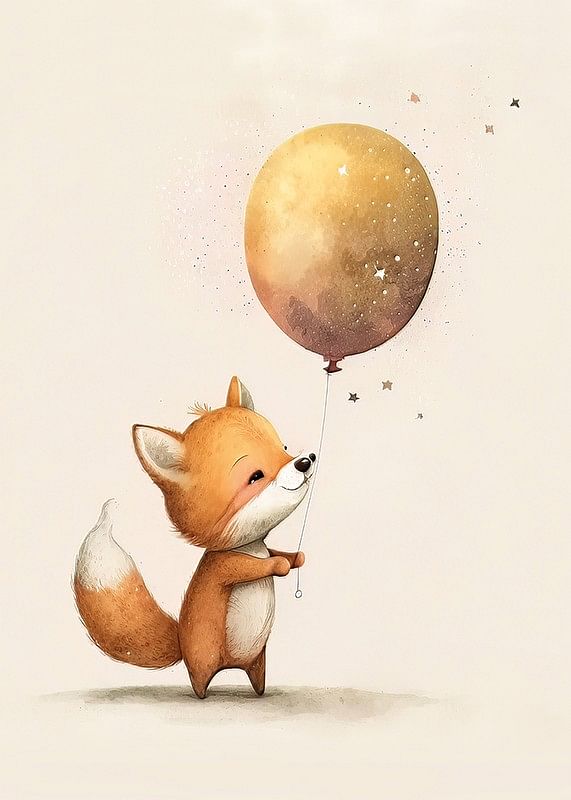 Fox Holding Balloon-12