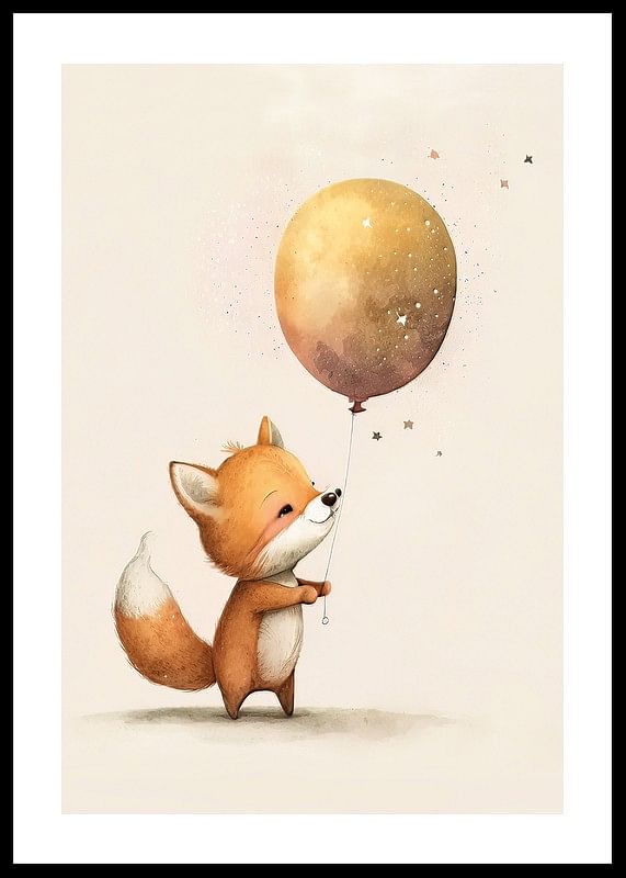 Fox Holding Balloon-12