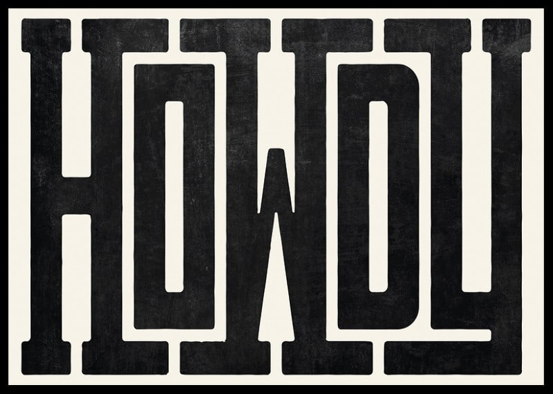 Graphic text in black bold western-inspired font on beige background-12