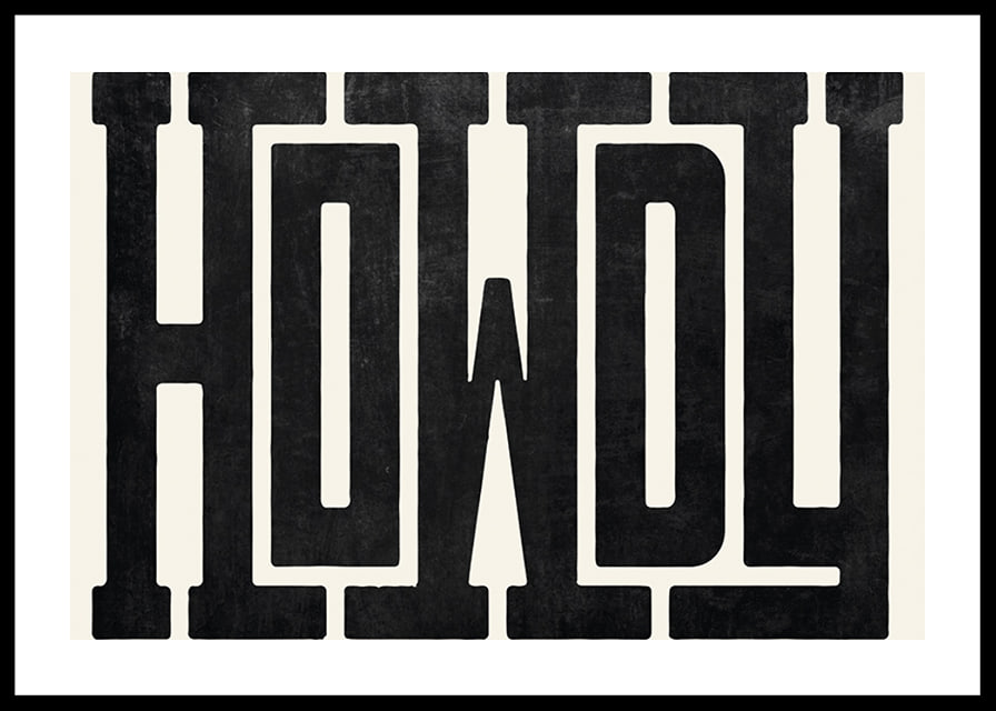 Graphic text in black bold western-inspired font on beige background-12