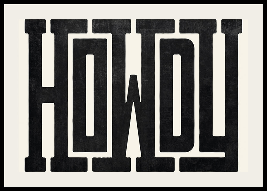 Graphic text in black bold western-inspired font on beige background-12