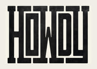 Grafische tekst in zwart vet, westers geïnspireerd lettertype op beige achtergrond-3