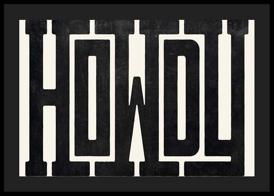 Graphic text in black bold western-inspired font on beige background-12