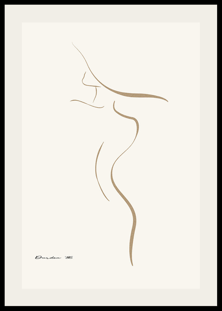 Minimalistisk linjeillustration av kvinnokropp i beige toner-12