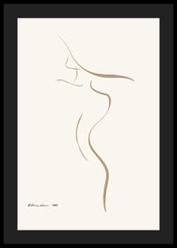 Minimalistisk linjeillustration av kvinnokropp i beige toner-4