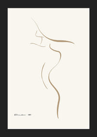 Minimalistisk linjeillustration av kvinnokropp i beige toner-5