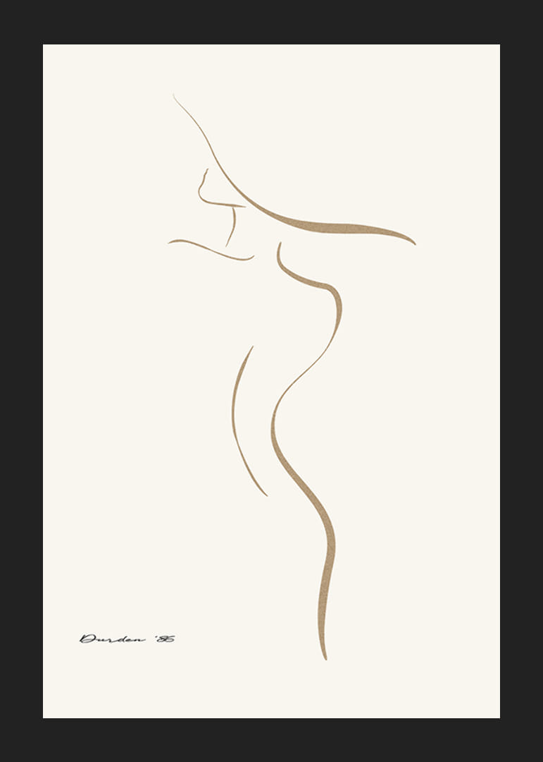 Minimalistisk linjeillustration av kvinnokropp i beige toner-12