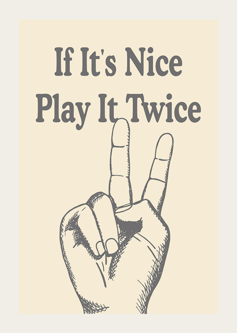 Illustration of hand making V sign, beige background-12