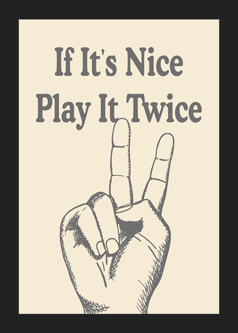 Illustration of hand making V sign, beige background-12