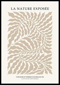 Abstract sand-colored leaf shapes against light background-0