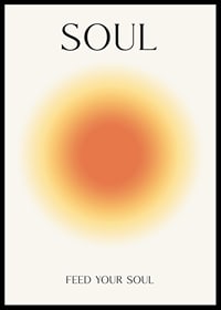 Abstrakt cirkel i varma orange och gula toner med text-0