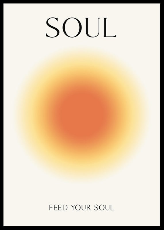 Abstrakt cirkel i varma orange och gula toner med text-12