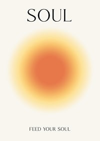 Abstrakt cirkel i varma orange och gula toner med text-1