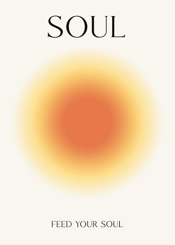 Abstrakt cirkel i varma orange och gula toner med text-12